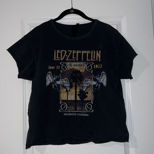 Topshop Led Zeppelin Vintage Crop Top